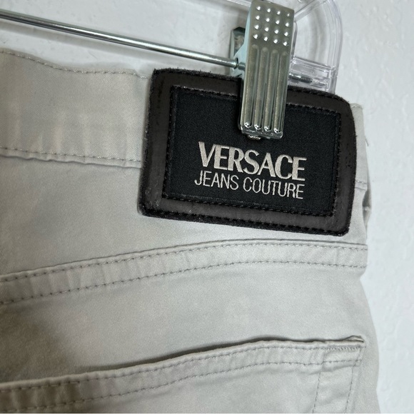 Versace Jeans Couture Pants Men 34 35 Gray Destroyed Bleach Splatter CL - Picture 7 of 12